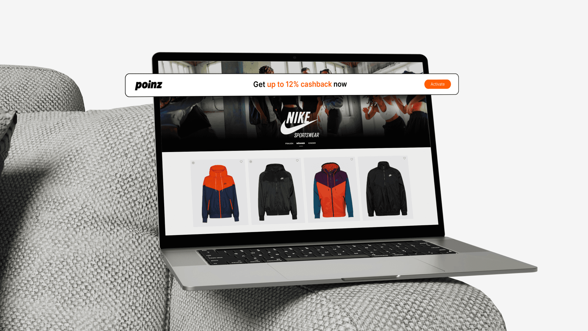 Ricevi promemoria automatici e raccogli fino al 25% di cashback in oltre 400 negozi online con l'aiuto di poinz cashback.