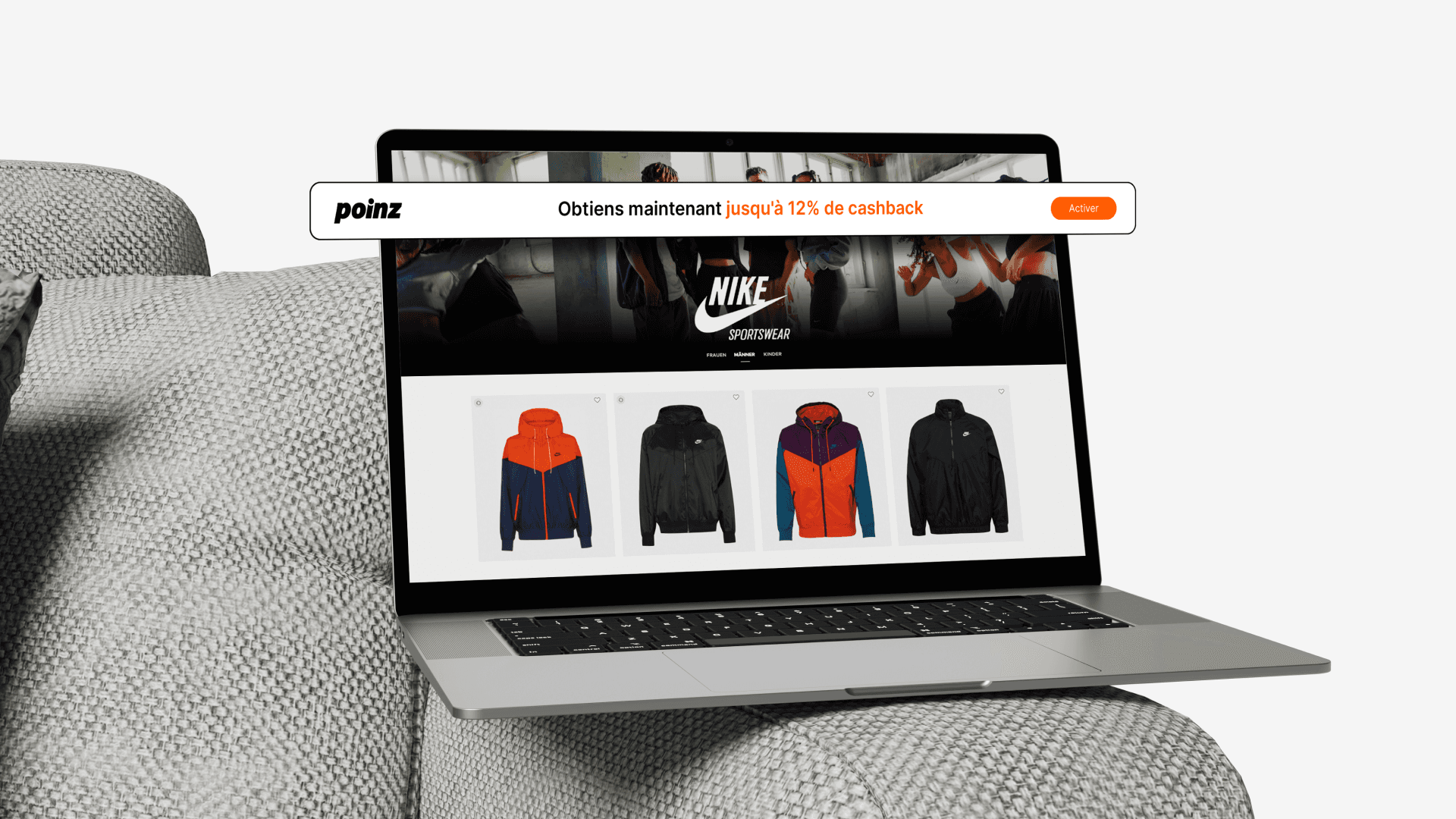 Obtiens des rappels automatiques et recueille jusqu'à 25% de cashback dans plus de 400 boutiques en ligne avec le poinz Aide Cashback.