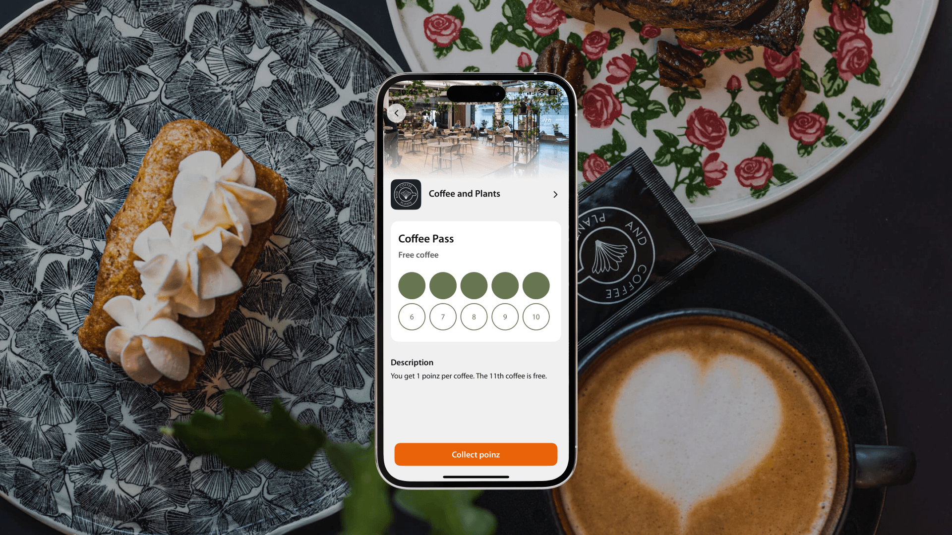 The digital loyalty card in the poinz app